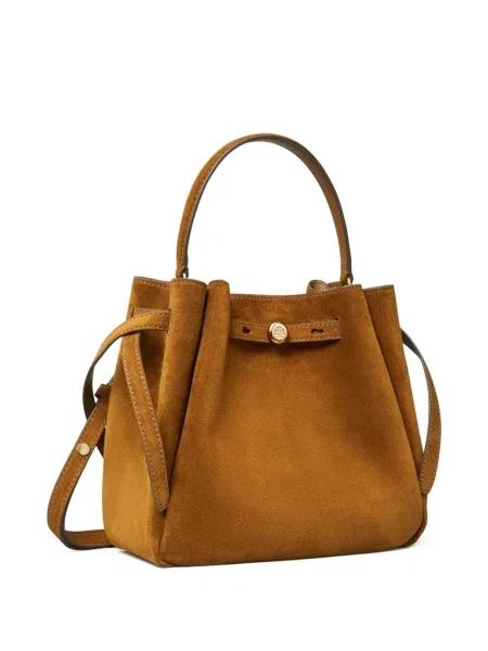 Geantă bucket Tory Burch din piele de căprioară maro