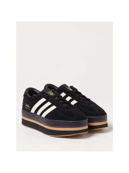 Sneakersy Adidas Originals na platformie skórzane czarne
