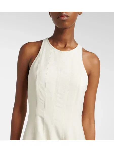 Maxi rochie maxi Brunello Cucinelli de mătase de costum alb