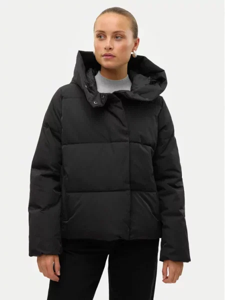 VERO MODA Zimní bunda Stella černá hnědá