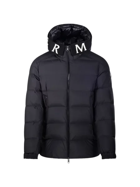 Geacă cu puf Moncler cu glugă negru