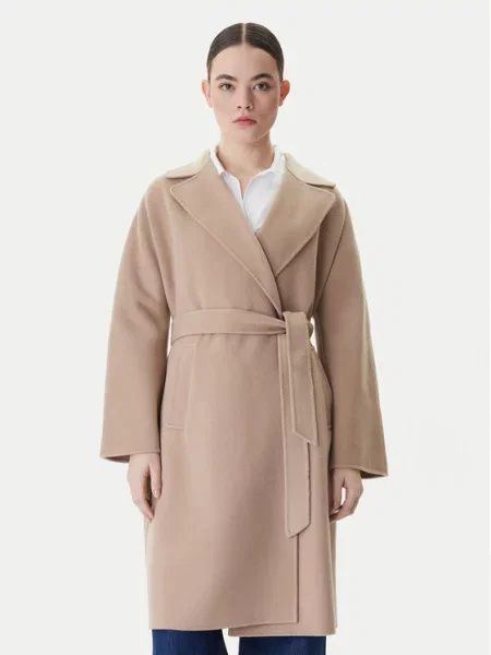 Weekend Max Mara Μάλλινο παλτό Civada μπεζ