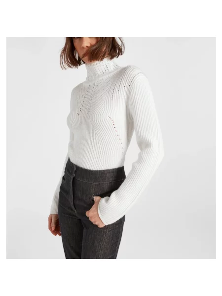 Sweter z golfem Genny biały