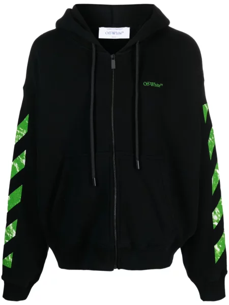 Raštuotas džemperis su gobtuvu Off-white