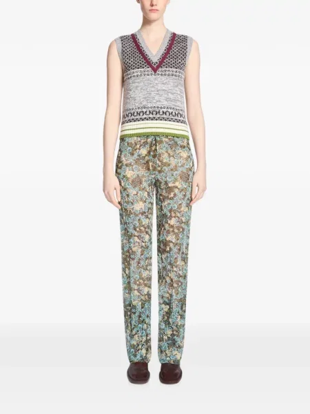 Pantaloni Dries Van Noten albastru