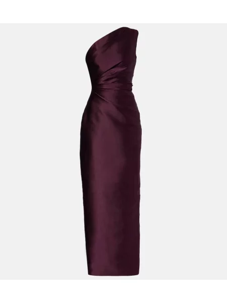 Sukienka Solace London z twillu fioletowa