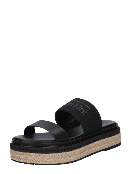 Чехли Calvin Klein WEDGE SLIDE HE с платформа черно