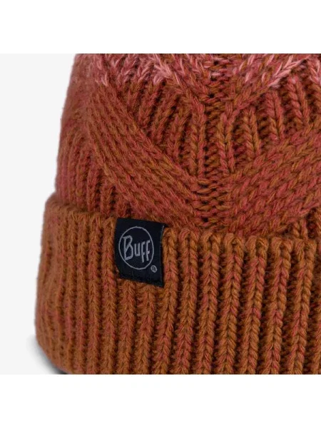 Czapka dziecięca z pomponem BUFF Knitted & Fleece Beanie pomarańczowa