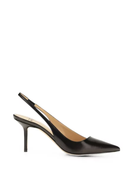 Pantofi cu toc Francesco Russo slingback negru