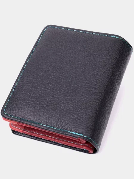 Кожаный кошелек St Leather Accessories черный