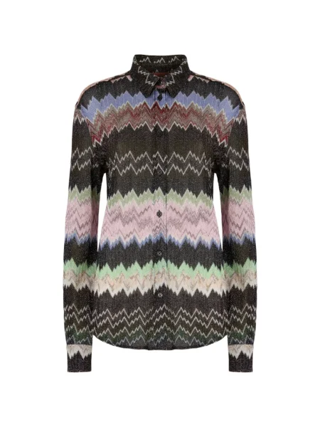 Cămașă Missoni cu model piele de șarpe maro