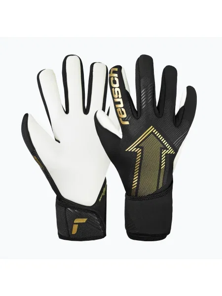 Вратарски ръкавици Reusch Fastgrip Silver black/gold черно