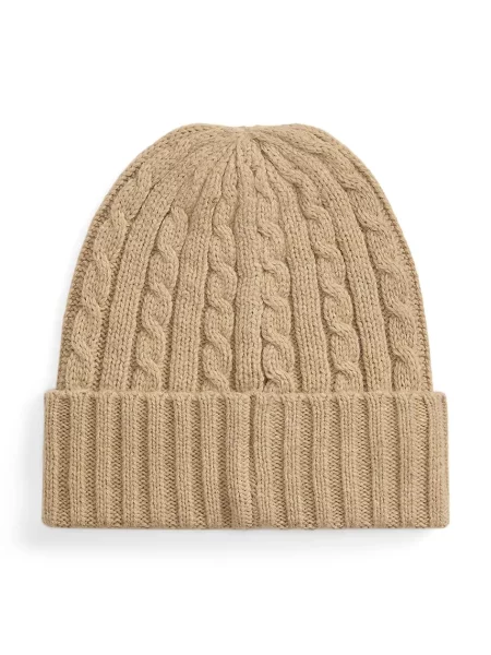 Lauren Ralph Lauren čiapka beanie dámska s vlnou béžová
