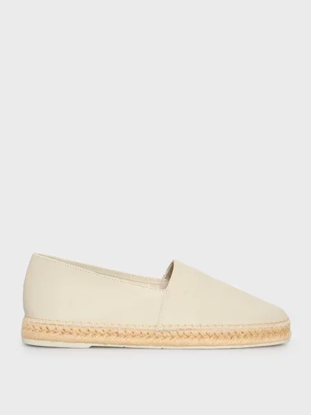 Шкіряні еспадрільї Calvin Klein бежеві