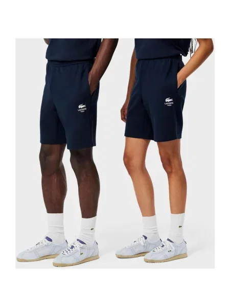 Szorty Lacoste Printed Cotton granatowe XXS niebieskie