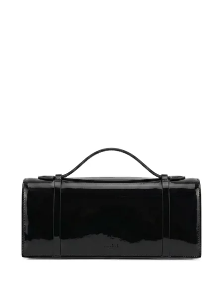 Δερμάτινη τσάντα shopper Malone Souliers από λουστρίνι μαύρο