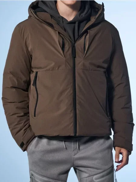 Sinsay Bunda puffer s kapucí hnědá