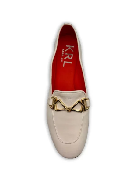 Loafersy Kroll białe
