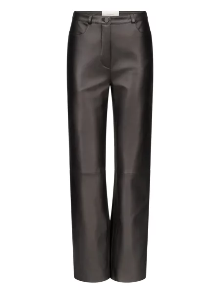 Pantaloni Loulou De Saison din piele negru