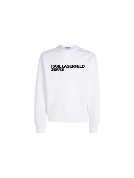 Karl Lagerfeld Jeans mikina pánska s bavlnou biela