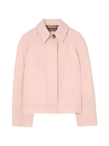 Geacă Burberry cu imprimeu tropical roz