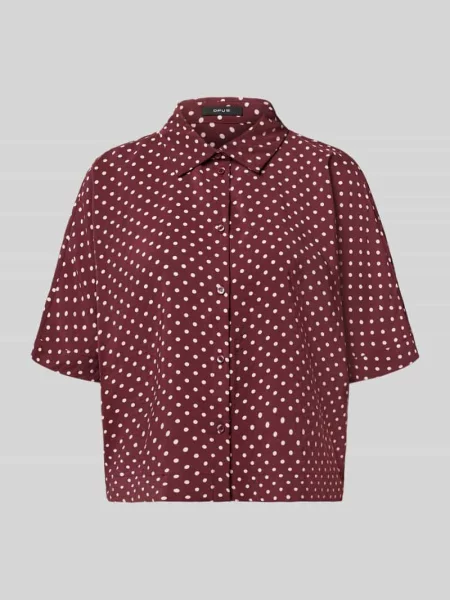 Bluzka z krótkim rękawem o kroju regular fit z mieszanki modalu model Farise polkadot' Opus