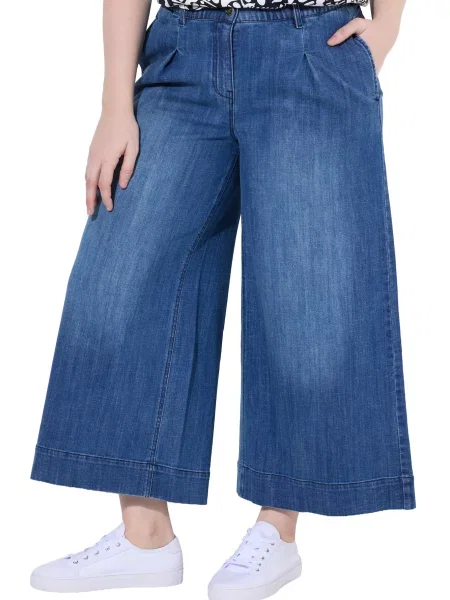Ulla Popken Džínsy denim modrá