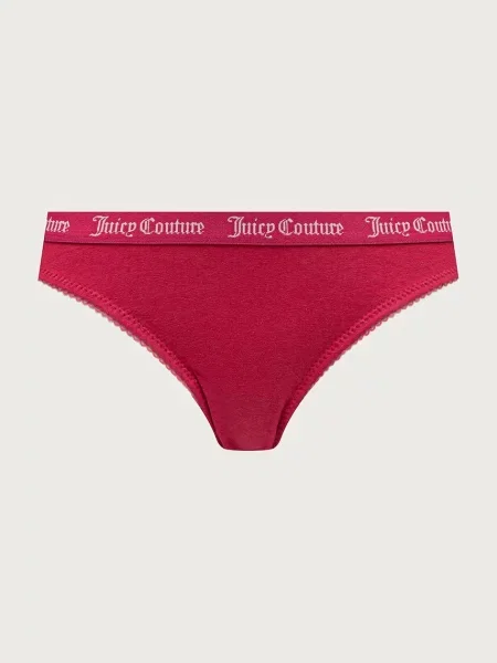 Juicy Couture бикини дамски от с DIDDY FEMME COTTON SCALLOPED BRIEF 3 броя розово