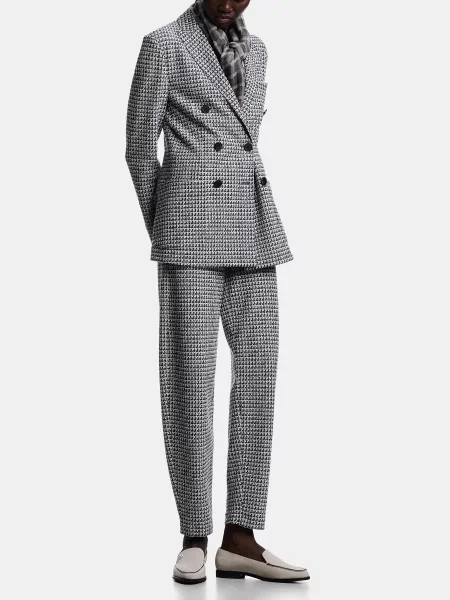 Блейзер Emporio Armani білий/синій бавовна/поліестер білий