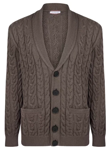 Felix Hardy Geacă tricotată maro