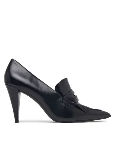 Tommy Hilfiger Pantofi cu subțire Th Penny Bar Pointy Pump negru