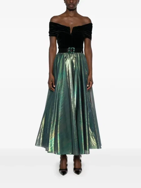 Rochie maxi Nissa din șifon negru