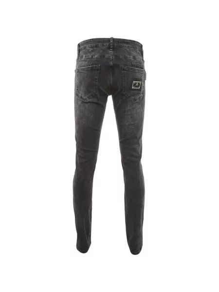 Blugi Philipp Plein zdrențuiți gri