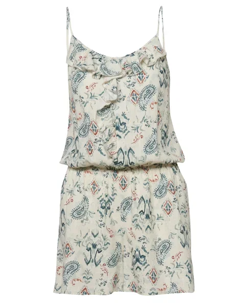 KOROSHI Salopeta albastru porumbel / maro alb