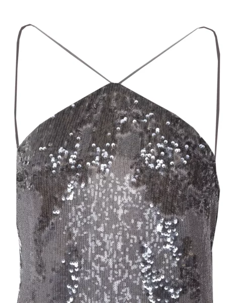 Rochie maxi Patrizia Pepe cu bretele gri