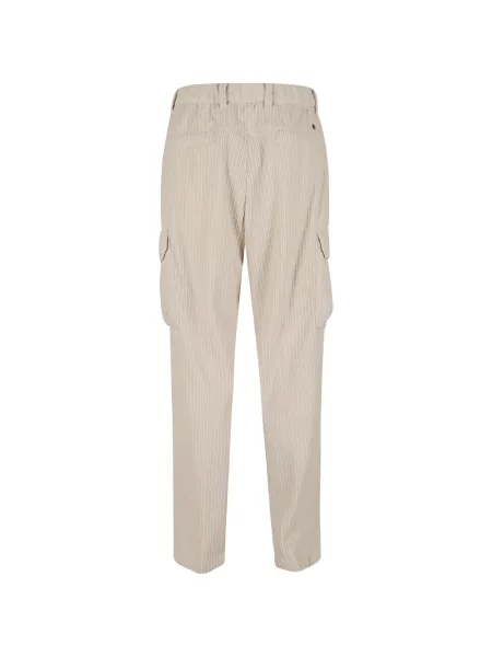 Pantaloni cargo Herno de catifea cord alb