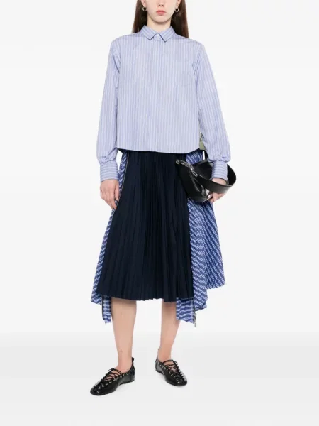 Csíkos twill ing Sacai kék