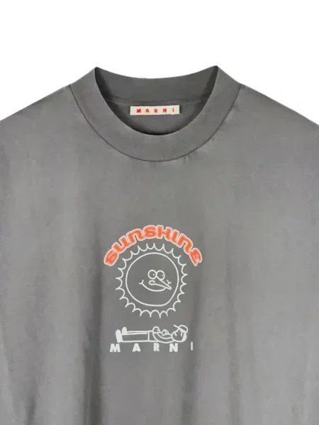 Tricou Marni cu imagine gri