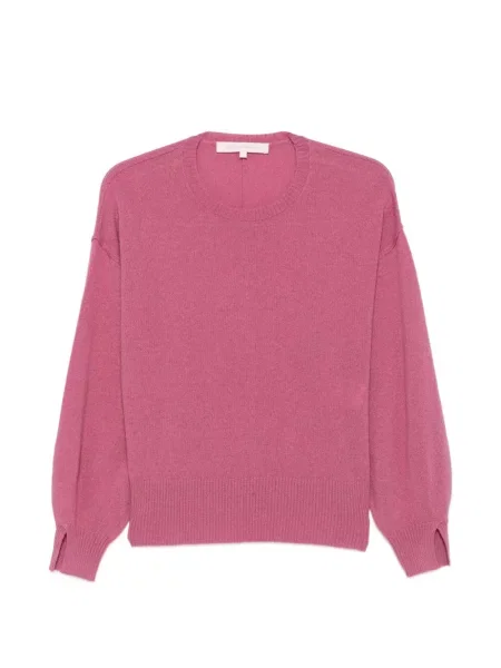 Kašmírový svetr Absolut Cashmere s kulatým výstřihem růžový