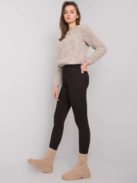 Pantaloni Fashionhunters negru