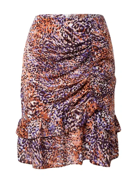 Suncoo Sukňa FINA tmavočervená telová / oranžová fialová