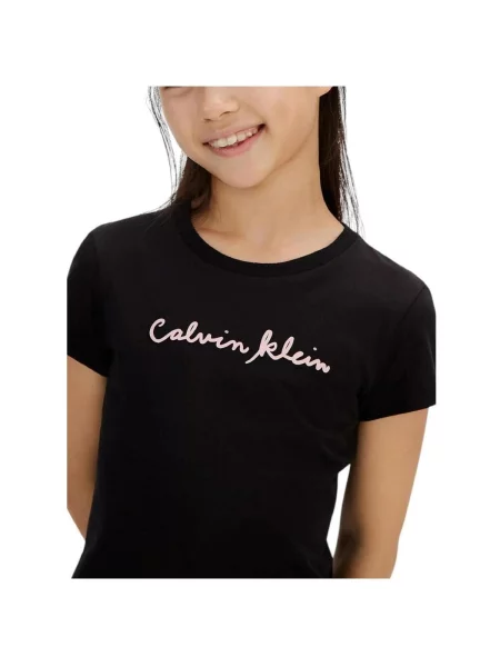 Tricou copii Calvin Klein Jeans negru