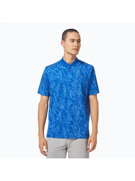 Tricou polo Oakley cu imagine albastru