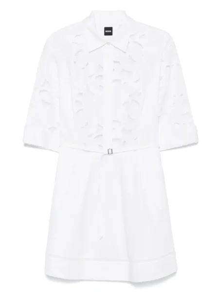 Костюм мини рокля Boss бяло