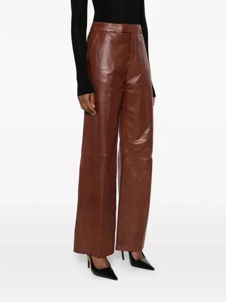 Pantaloni Arma din piele maro