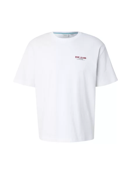 Pepe Jeans Tričko CHELSEA svetlomodrá / červená / čierna biela