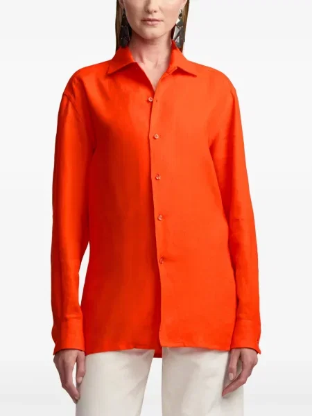 Cămașă Ralph Lauren Collection de in portocaliu