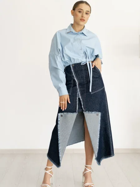 Джинсова спідниця Seven Eleven синій