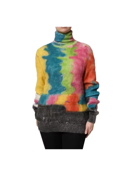 Sweter z golfem Dolce And Gabbana wełniany