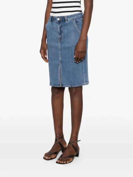 Fustă din denim Gant albastru